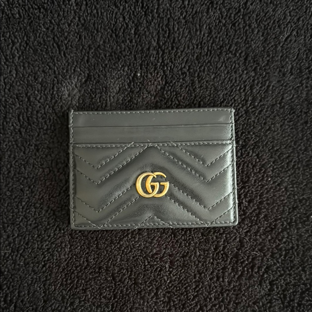 Gucci Black Quilted Key Card Holder